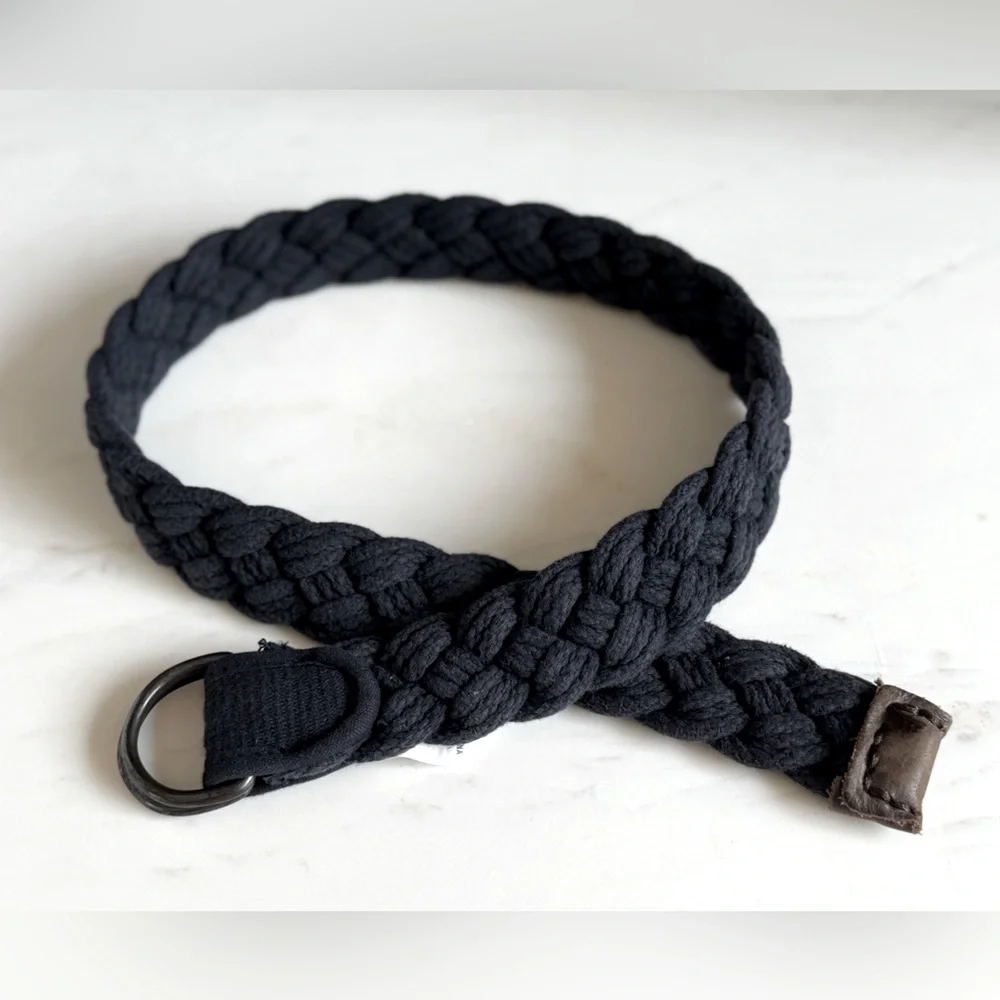 A&F Abercrombie & Fitch Belt Boys Braided Belt Navy Size 8